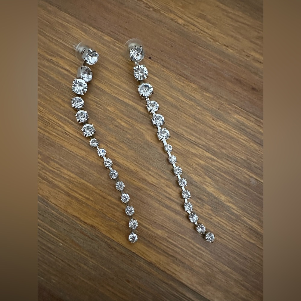 RADA earrings rhinestone long sparkle
